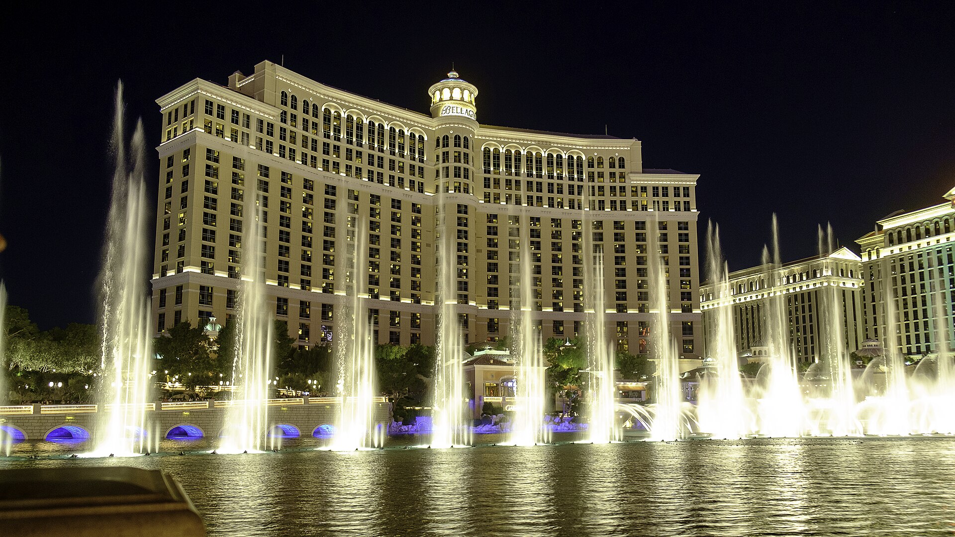 The Fountains of Bellagio show on the Las Vegas Strip