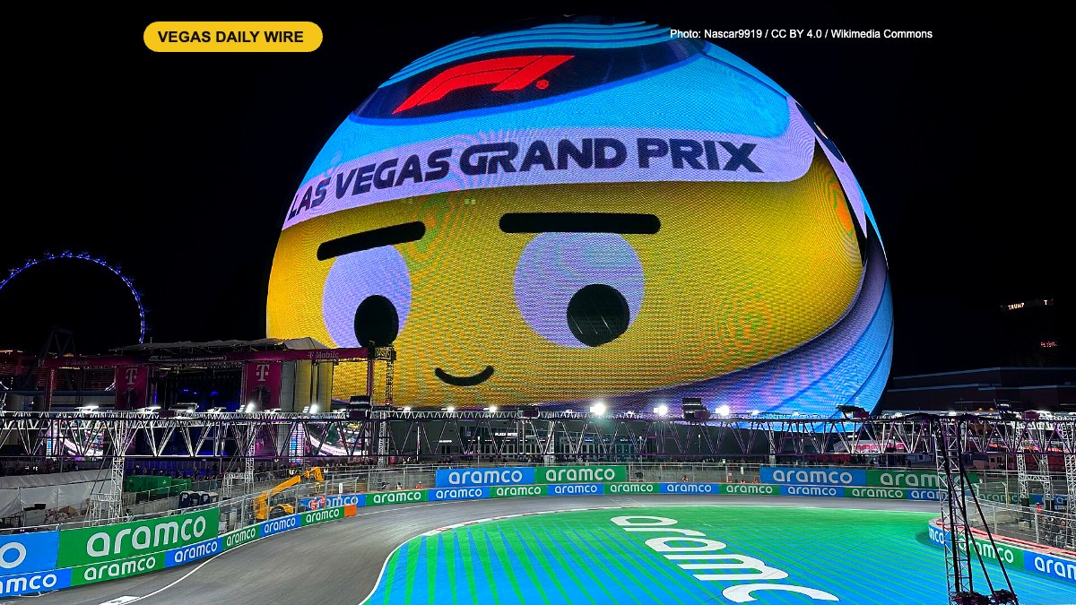 Las Vegas Grand Prix track by the Sphere (file photo)