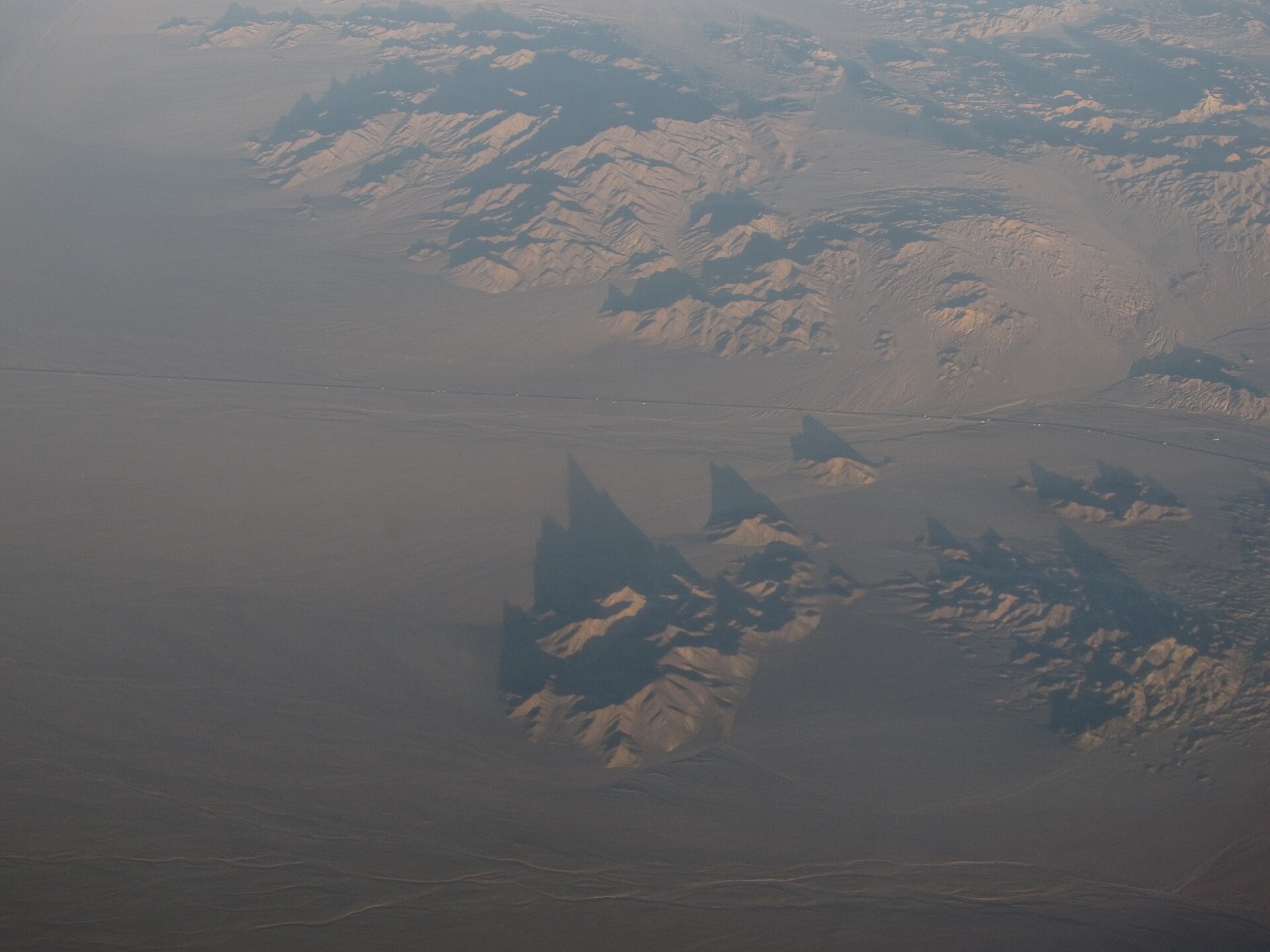 Interstate 15 crossing the Mojave Desert between Las Vegas and Southern California