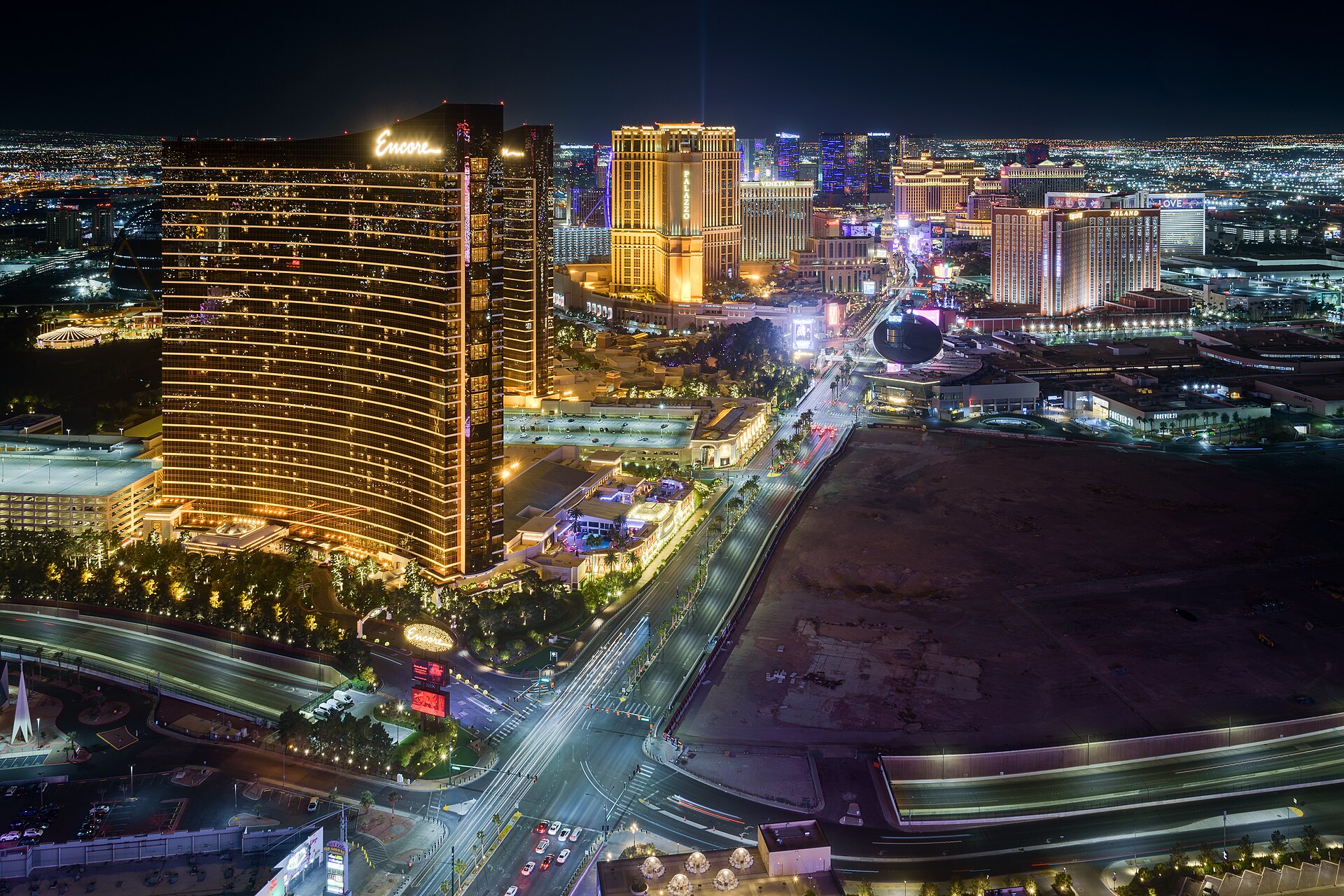 The Las Vegas Strip seen from Resorts World